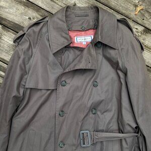 Men's Vintage 1998 YSL Yves Saint Laurent Wool Brown Button Coat Jacket Size 40